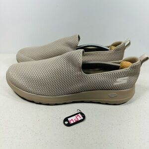 Skechers Go Walk Max Shoes Men's Size 12 Tan Mesh Slip On Walking Sneakers